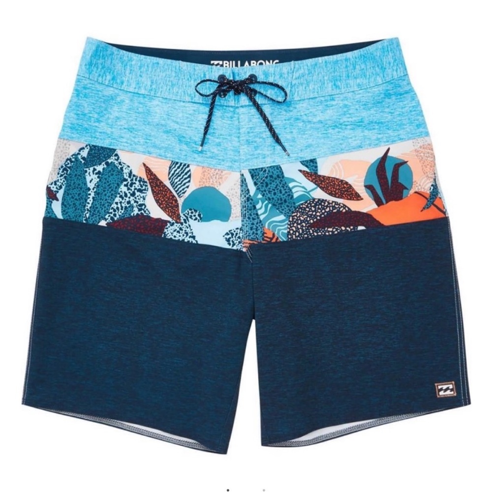 Billabong BBM Tribong Pro 19” Board Shorts Navy Multicolor Coral-32